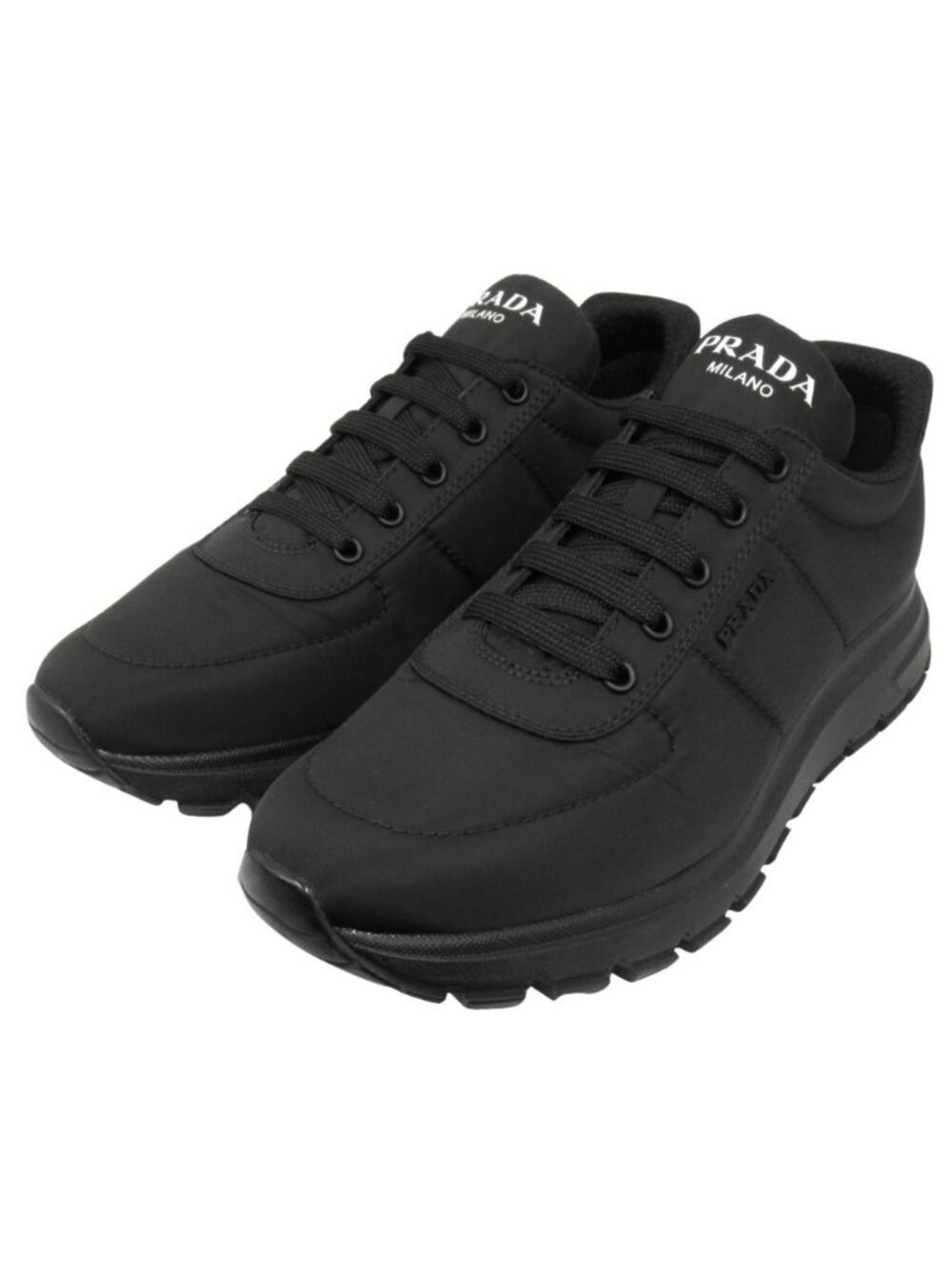 Prada Re-Nylon Sneakers Shoes Low Cut 7 Black - Picture 3 of 6
